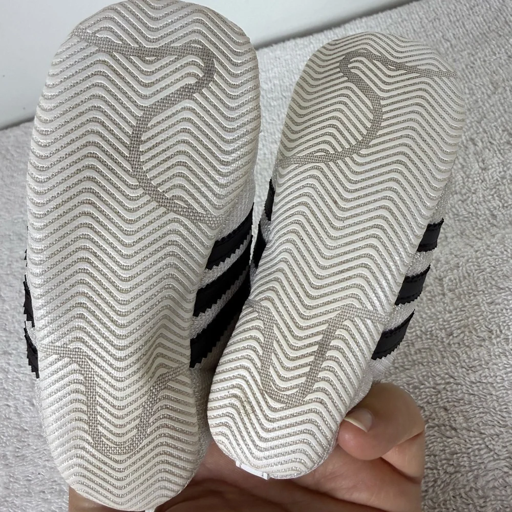 Adidas Superstar Ortholite Baby Infant Soft Shoes‎ Sneakers Black White Size 5